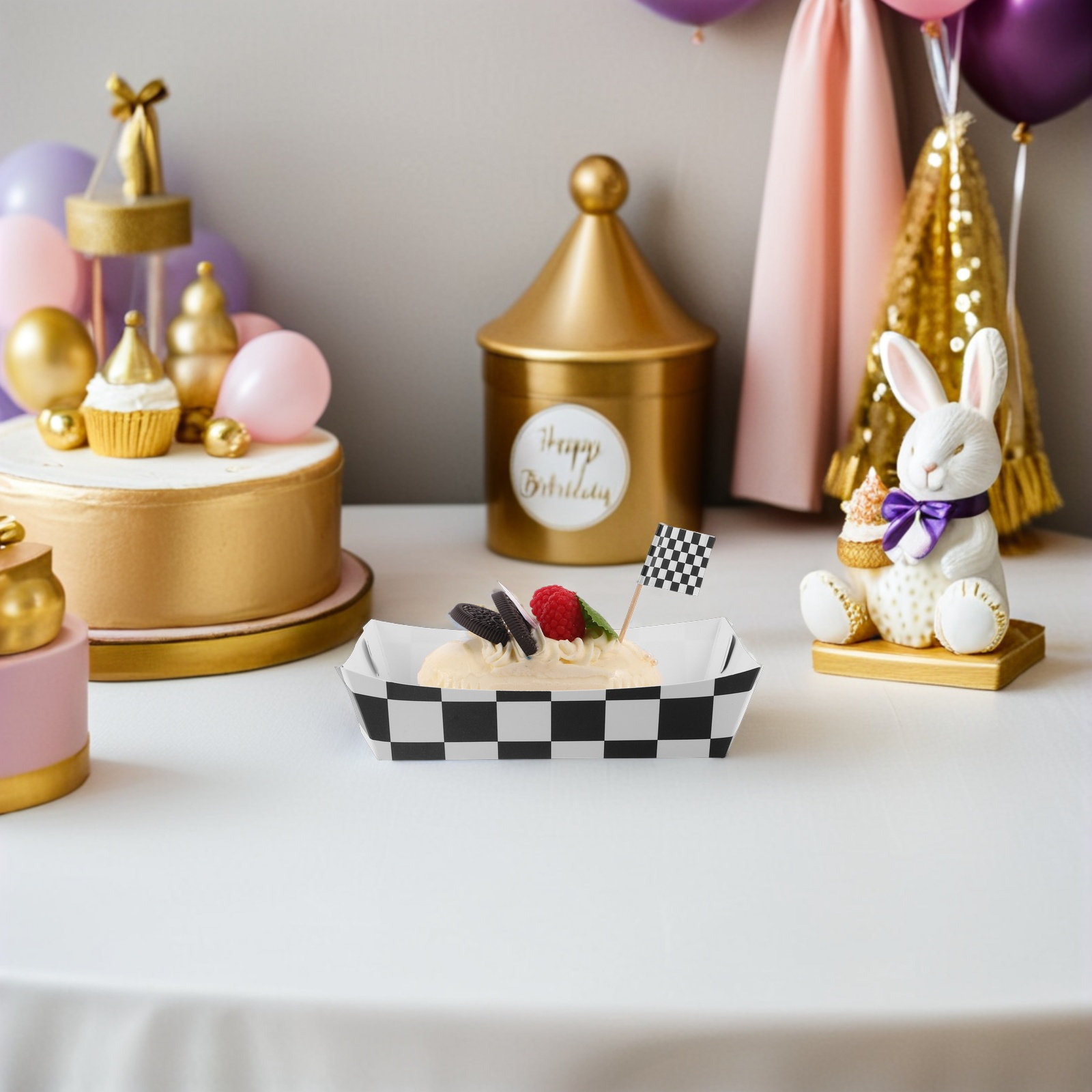 Food Snacks That Are Black - 1Set Racing Party Celebration Supplies Checkered