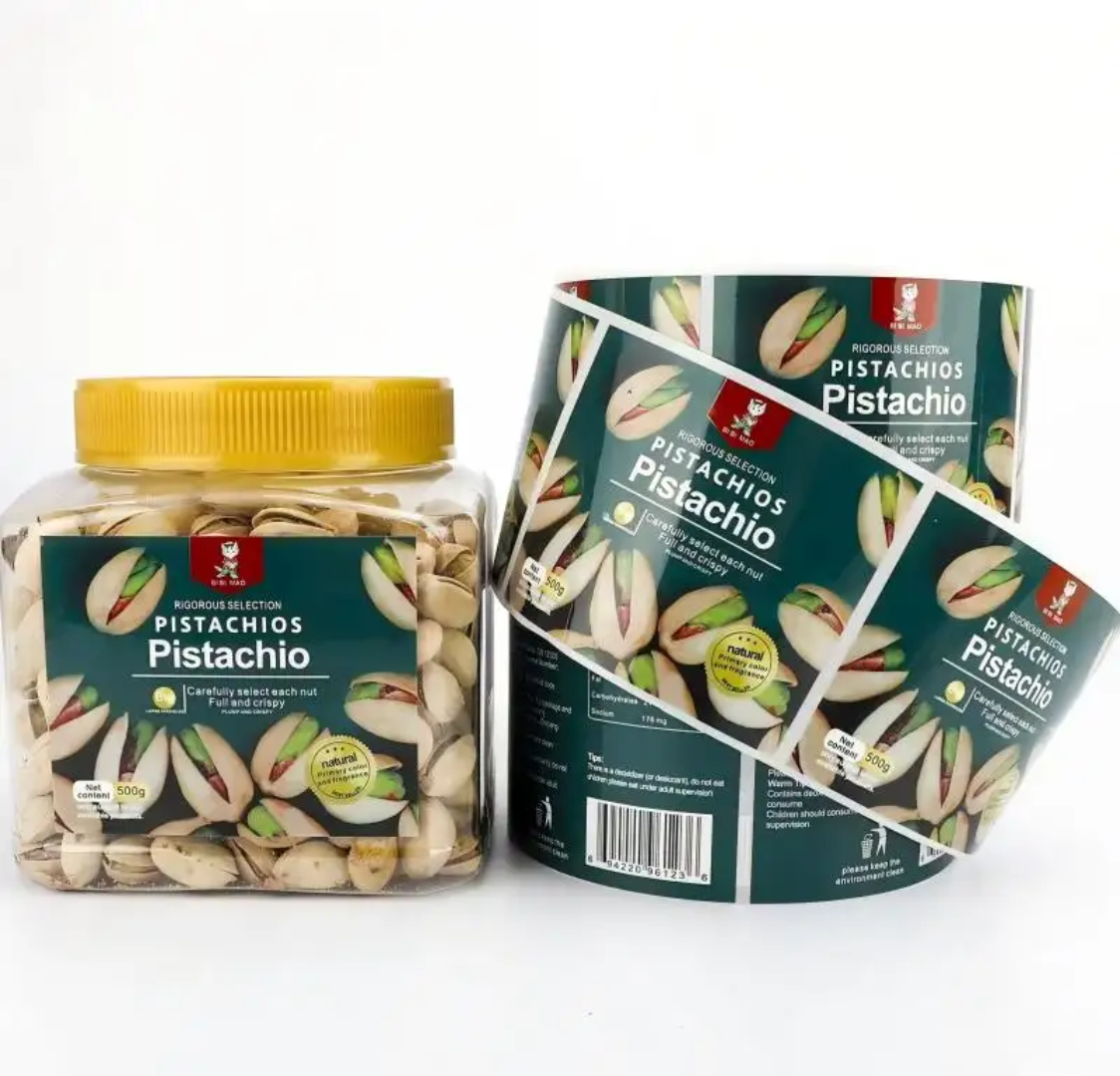 Food Snacks Packaging - Custom snack stickers, nuts, dried fruits,