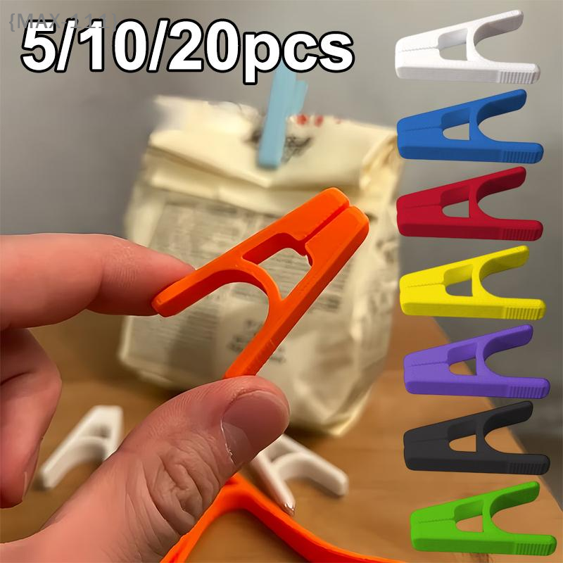 Food Snacks Packaging - 【MAX-111】5/20pcs Random Colored Snack Sealing Clips