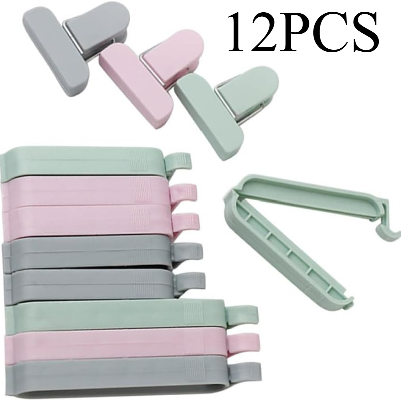 Food Snacks Packaging - 12pcs Mixed Color Plastic Sealing Clips