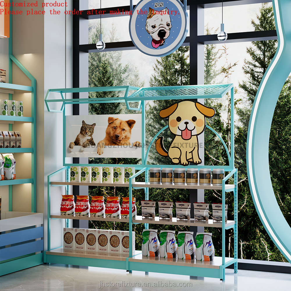 Logo Food Snack - Store Adjustable Height Display Shelves with