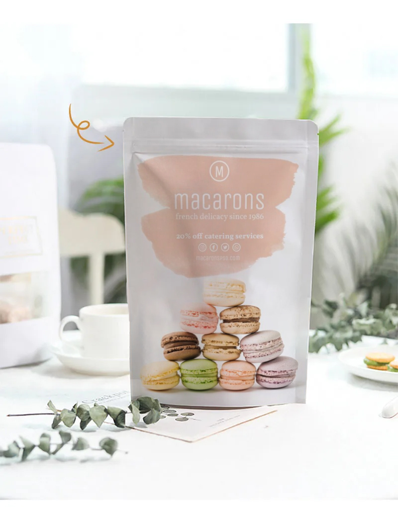 Kraft Paper Zipper Bags Standi - Logo Food Snack recensie en prijs
