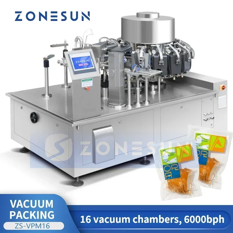 ZONESUN ZS-VPM16 Rotary Vacuum - Food Snacks Packaging recensie en prijs