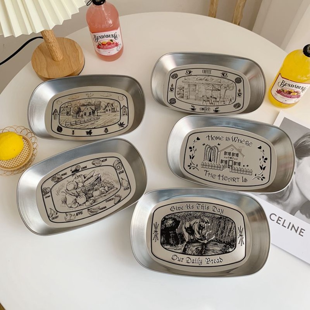 2PCS Vintage American Tin Tray - Food Snacks For Picnic recensie en prijs