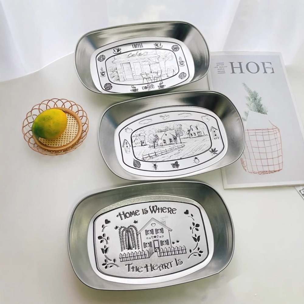 2PCS Vintage American Tin Tray - Food Snacks For Picnic recensie en prijs