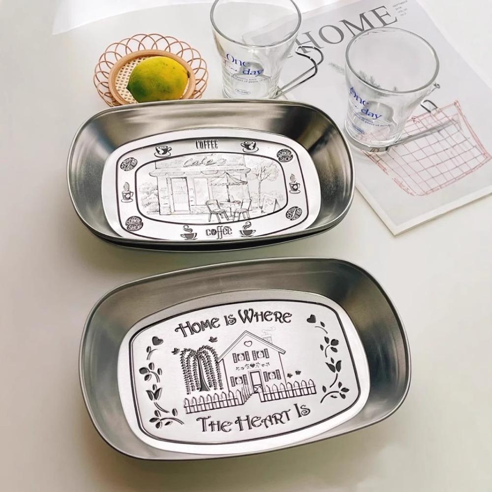 2PCS Vintage American Tin Tray - Food Snacks For Picnic recensie en prijs