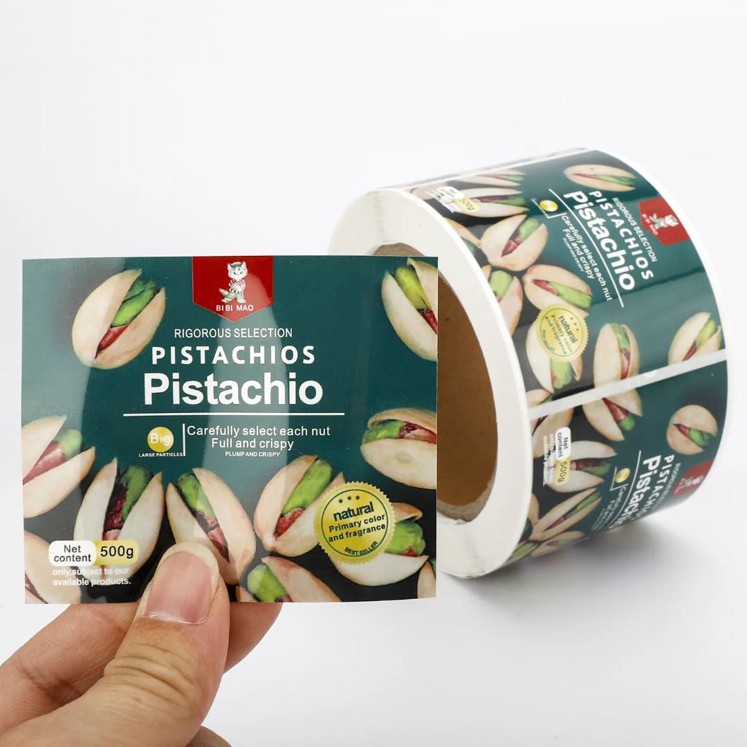 Custom snack stickers, nuts, d - Food Snacks Packaging recensie en prijs