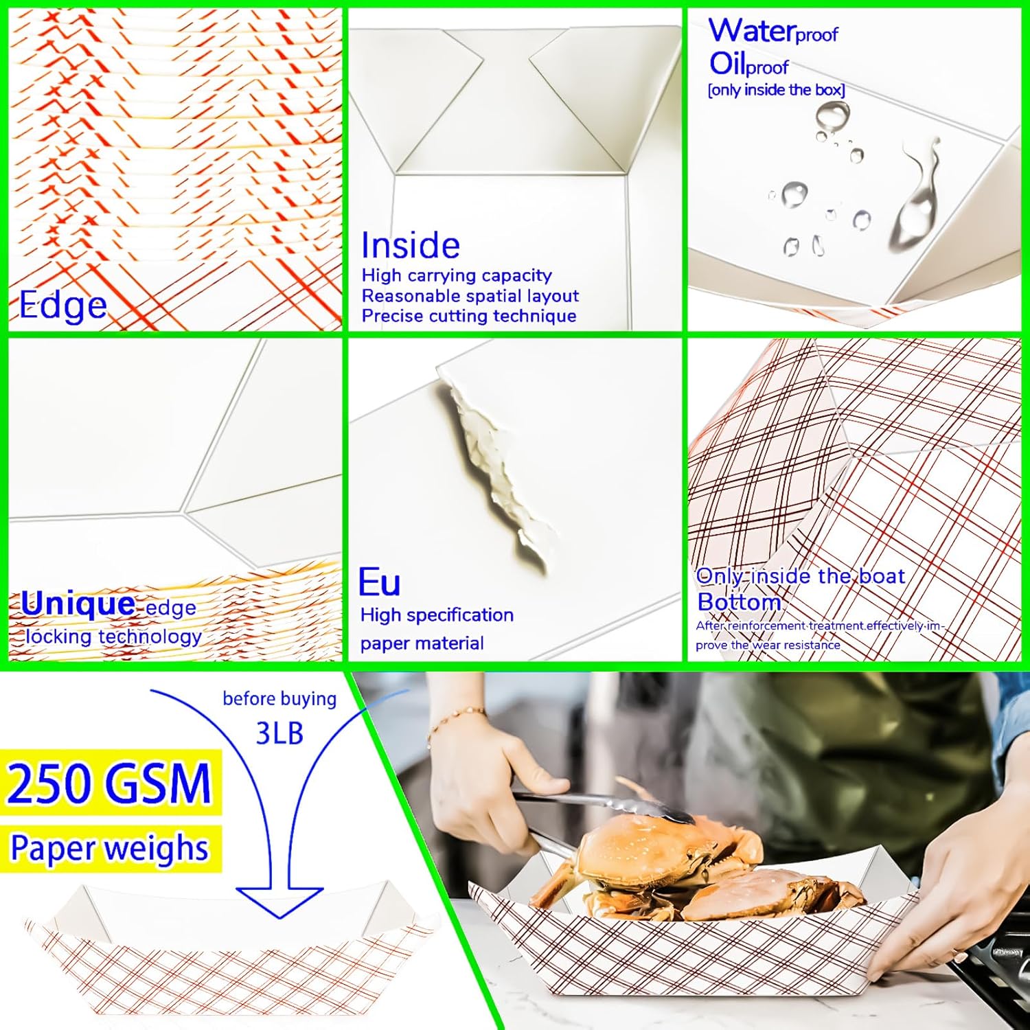 100 Pack Checkered Paper Food  - Food Packed Snacks recensie en prijs