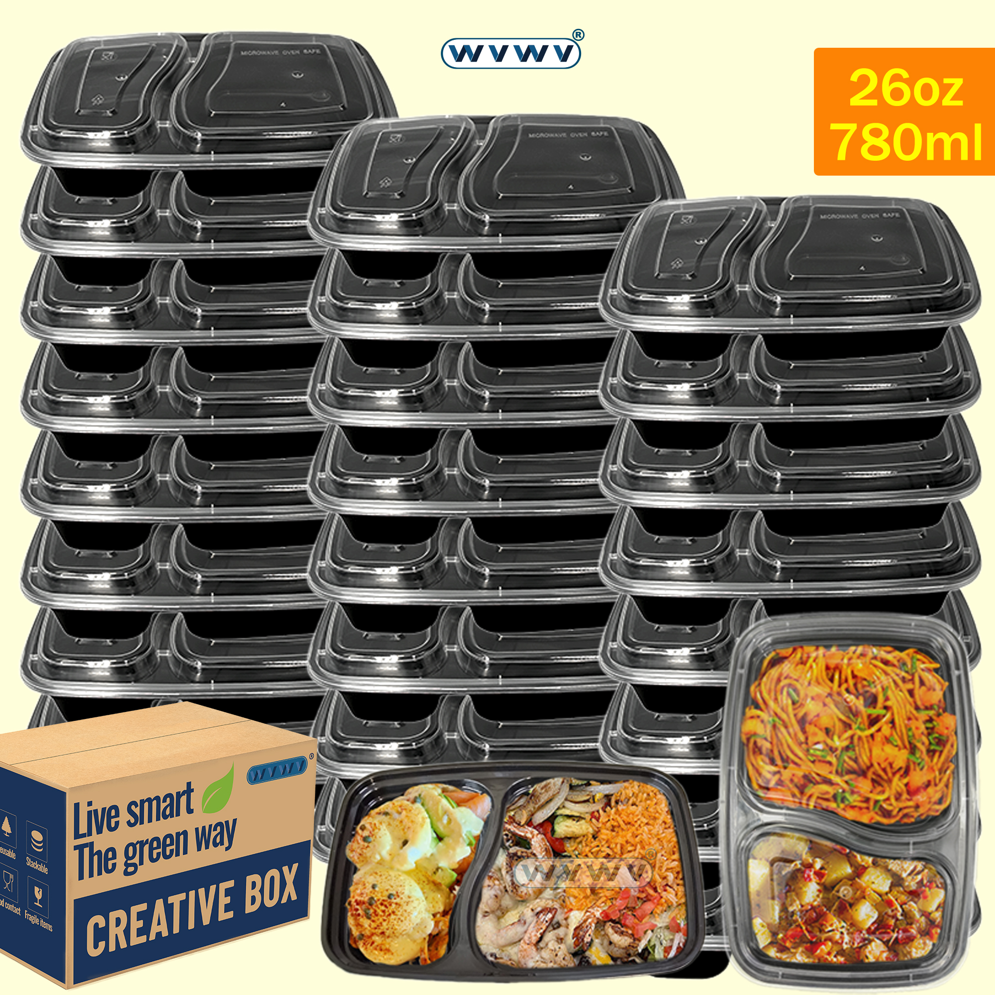 10/40 Pack 26 oz Two-Compartme - Food Snacks For Picnic recensie en prijs