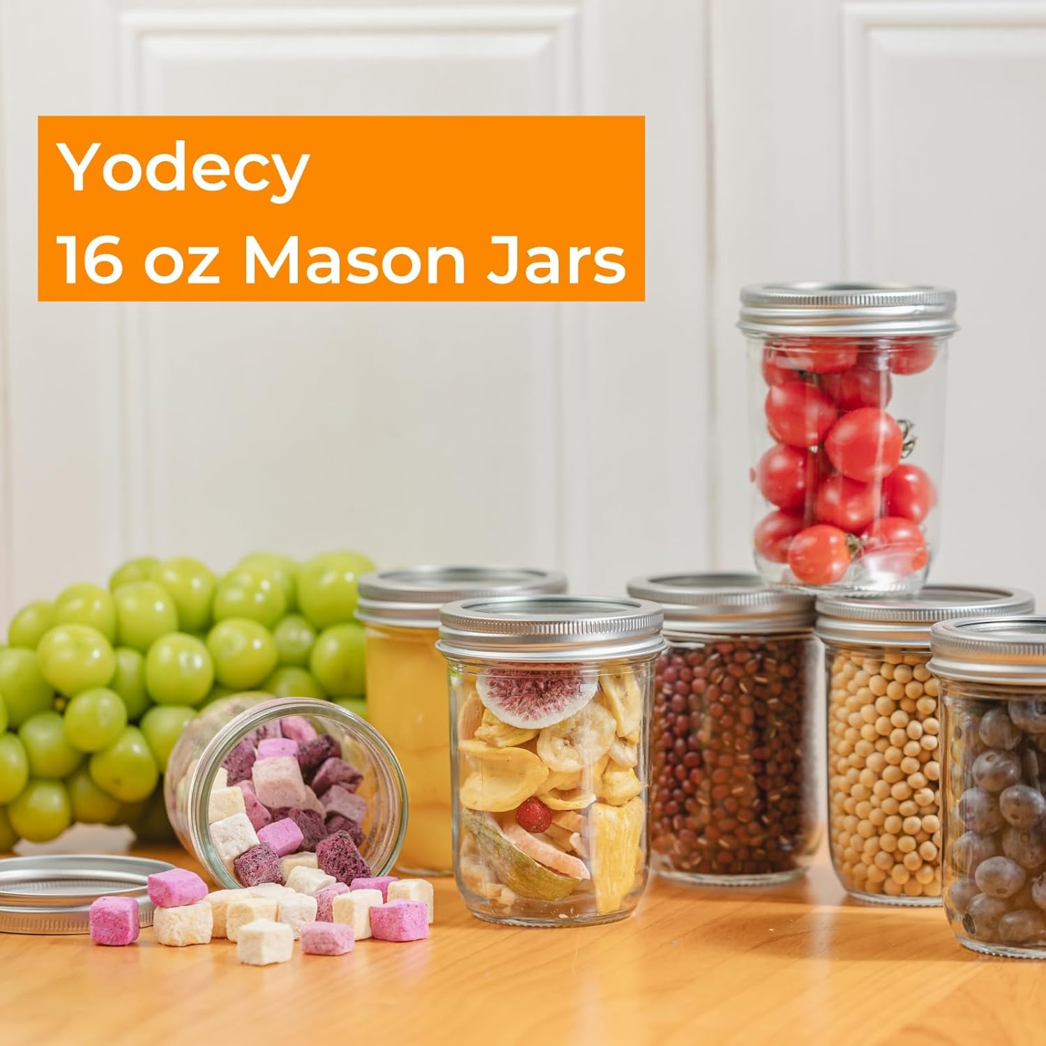 12 Pack 16 oz Wide Mouth Clear - Food Packed Snacks recensie en prijs