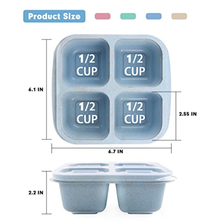4 Pack Snack Containers, 4 Com - Food Packed Snacks recensie en prijs