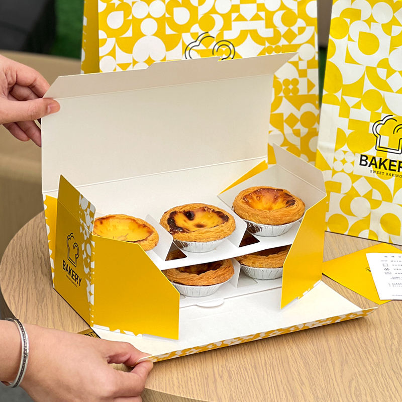 Custom Printing 6 Grid Egg Tar - Logo Food Snack recensie en prijs
