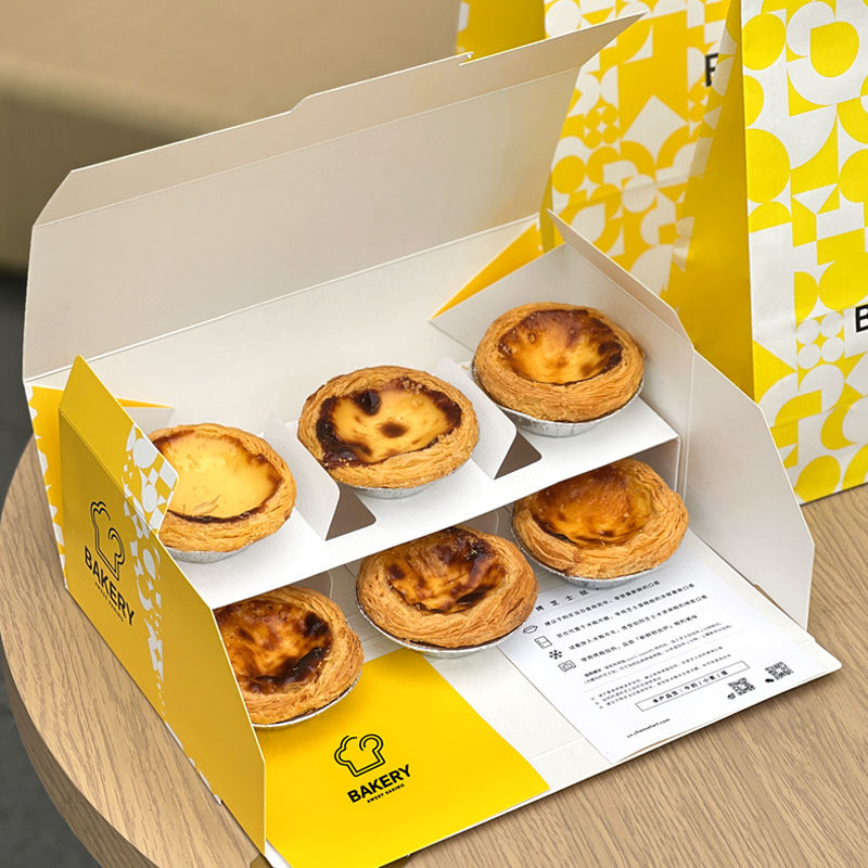 Custom Printing 6 Grid Egg Tar - Logo Food Snack recensie en prijs