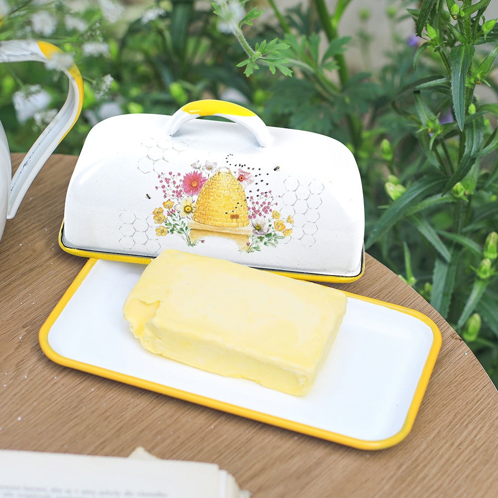 Menschy Enamel Butter Dish Che - Food Snacks Packaging recensie en prijs