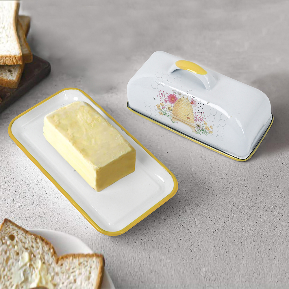Menschy Enamel Butter Dish Che - Food Snacks Packaging recensie en prijs