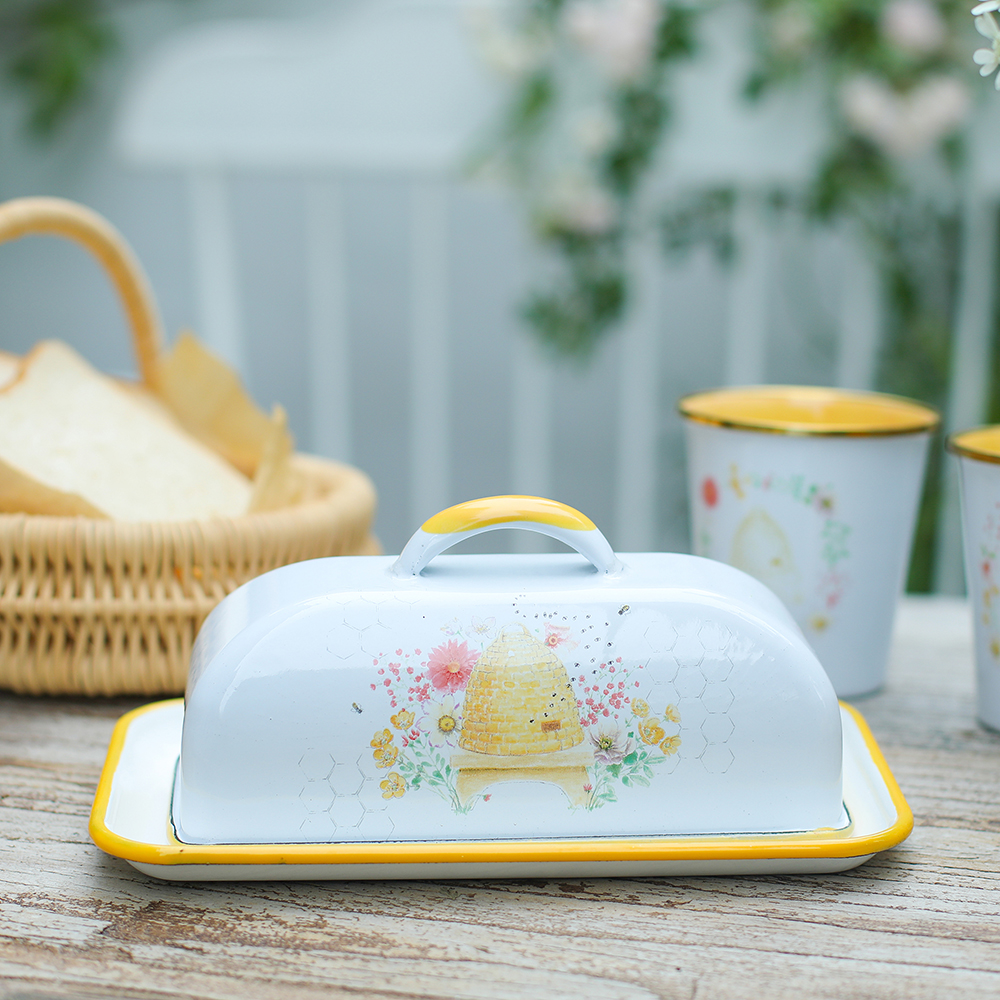 Menschy Enamel Butter Dish Che - Food Snacks Packaging recensie en prijs