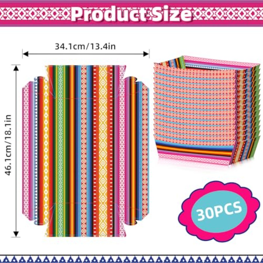 30 Pack Fiesta Mexican Paper F - Food Packed Snacks recensie en prijs