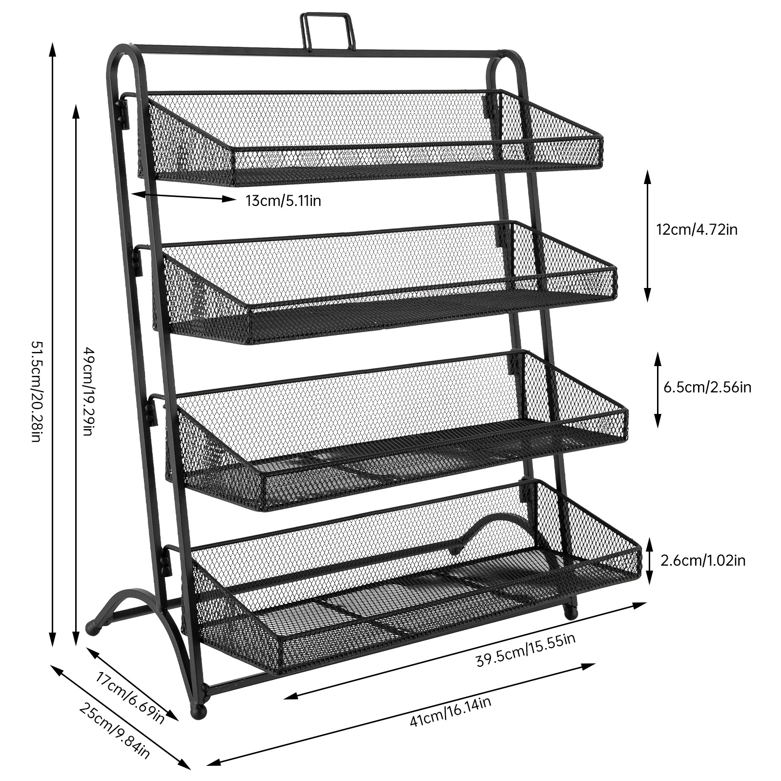 4 Tiers Display Rack Stand Iro - Food Snacks That Are Black recensie en prijs