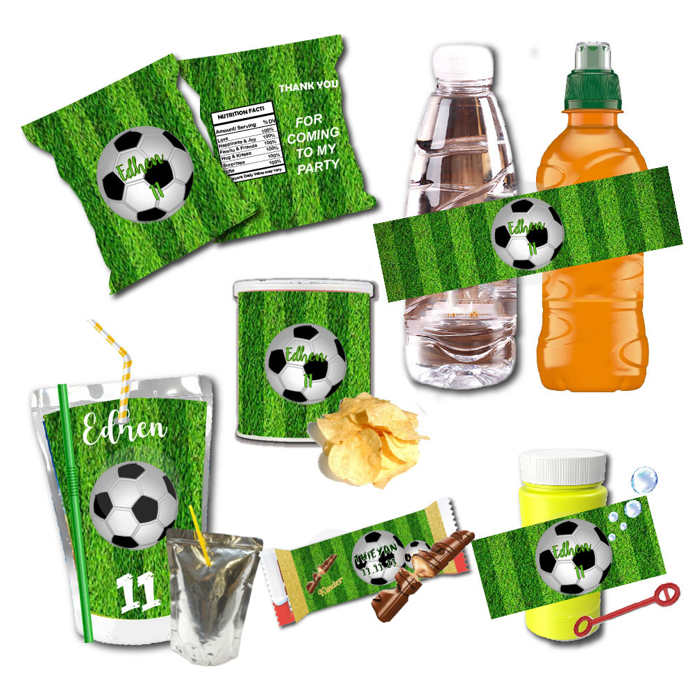 Custom Football Birthday Water - Food Snacks Packaging recensie en prijs